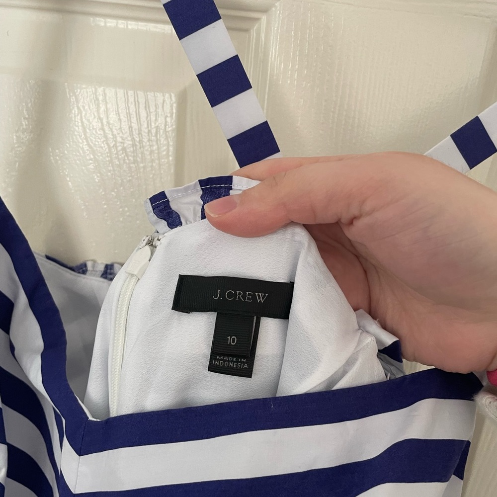 J. Crew Blue and White Striped Maxi Dress - Picture 6 of 14